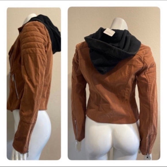 Free People HARRIET VEGAN SUEDE HOODED MOTO JACKET NWT - Picture 11 of 12